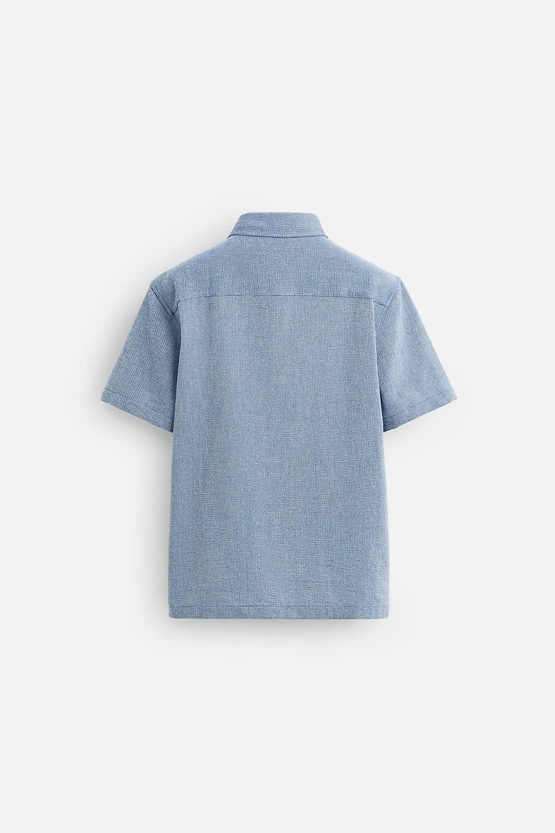 REGULAR FIT TEXTURED SHIRT