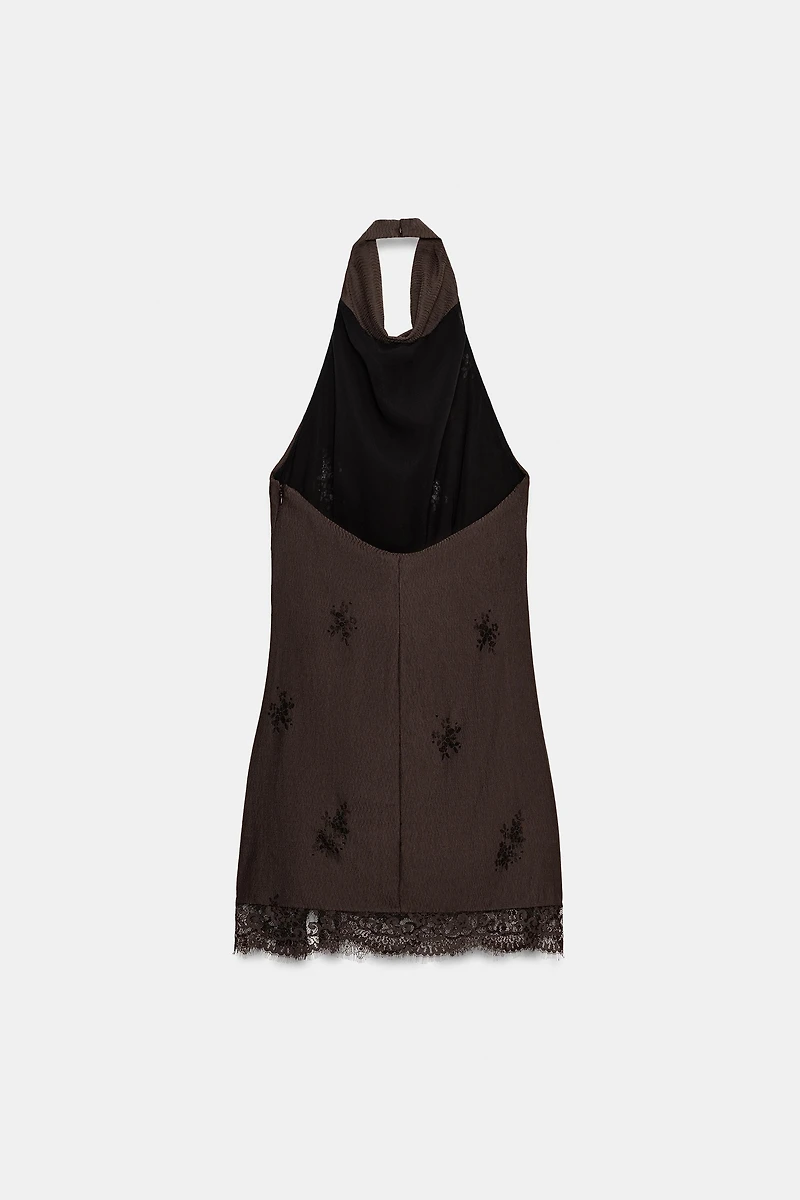 HALTER LINGERIE STYLE DRESS