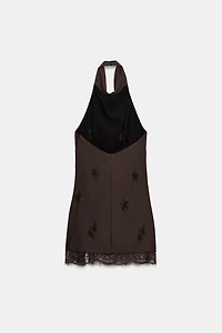 HALTER LINGERIE STYLE DRESS
