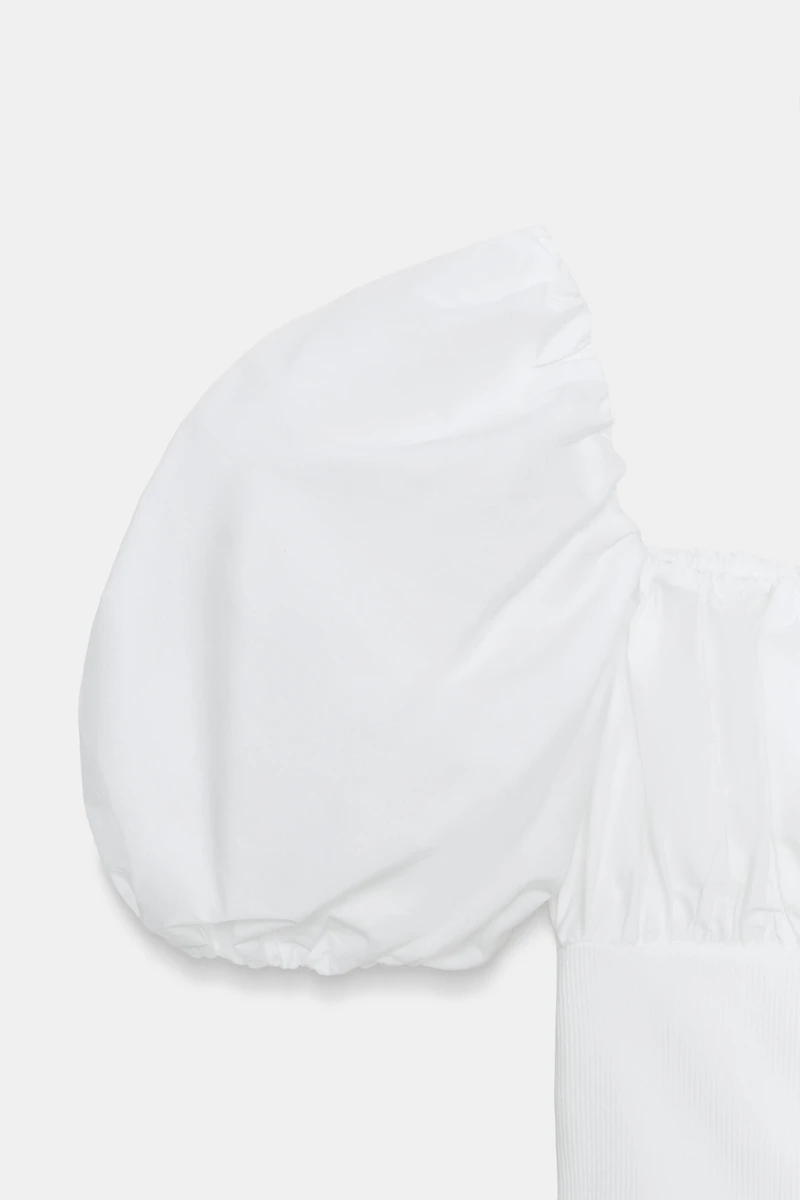 COMBINATION BALLOON SLEEVE TOP