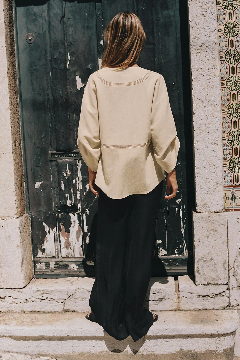 FLOWY WIDE LEG PANTS