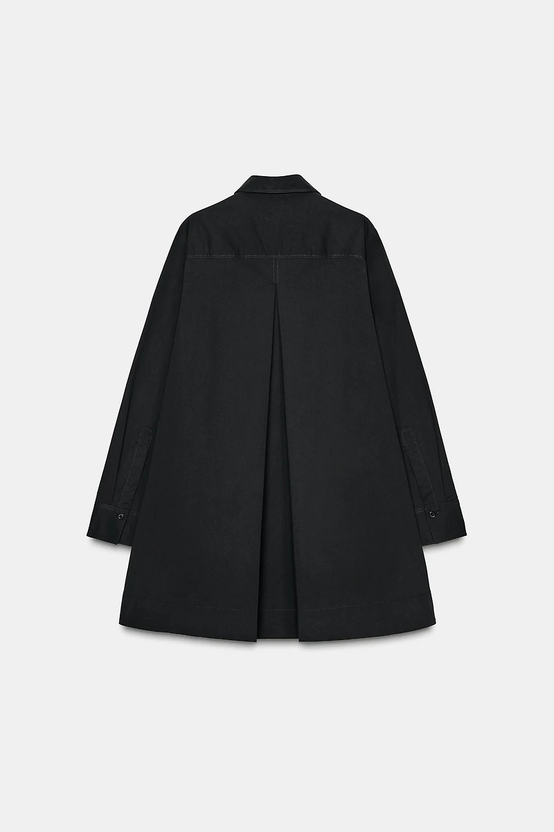 POPLIN SHIRT DRESS ZW COLLECTION