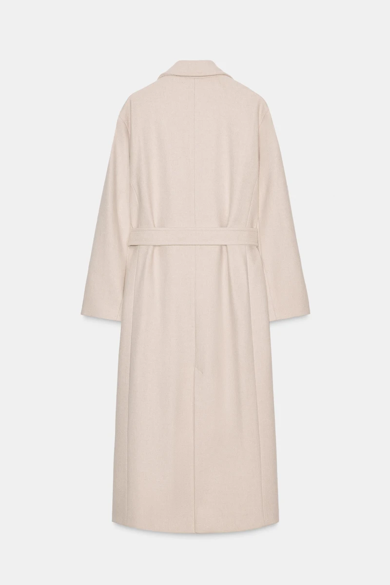 LONG BELTED WOOL COAT