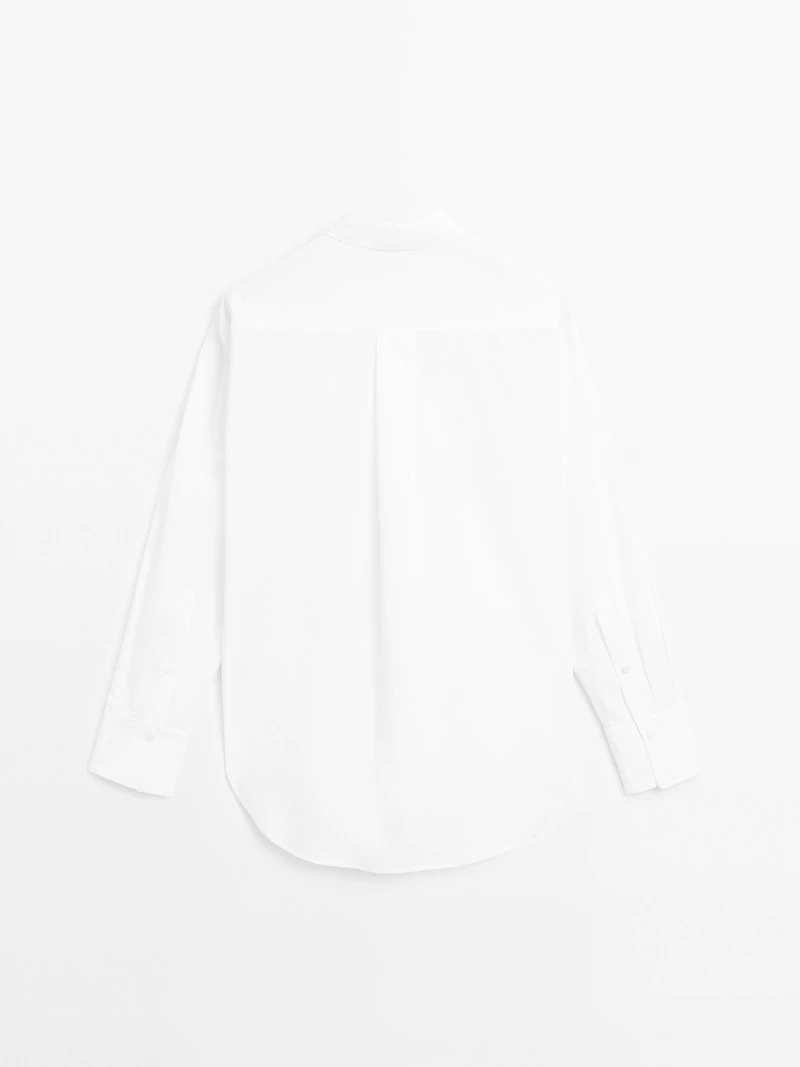 Chemisier long popeline 100 % coton