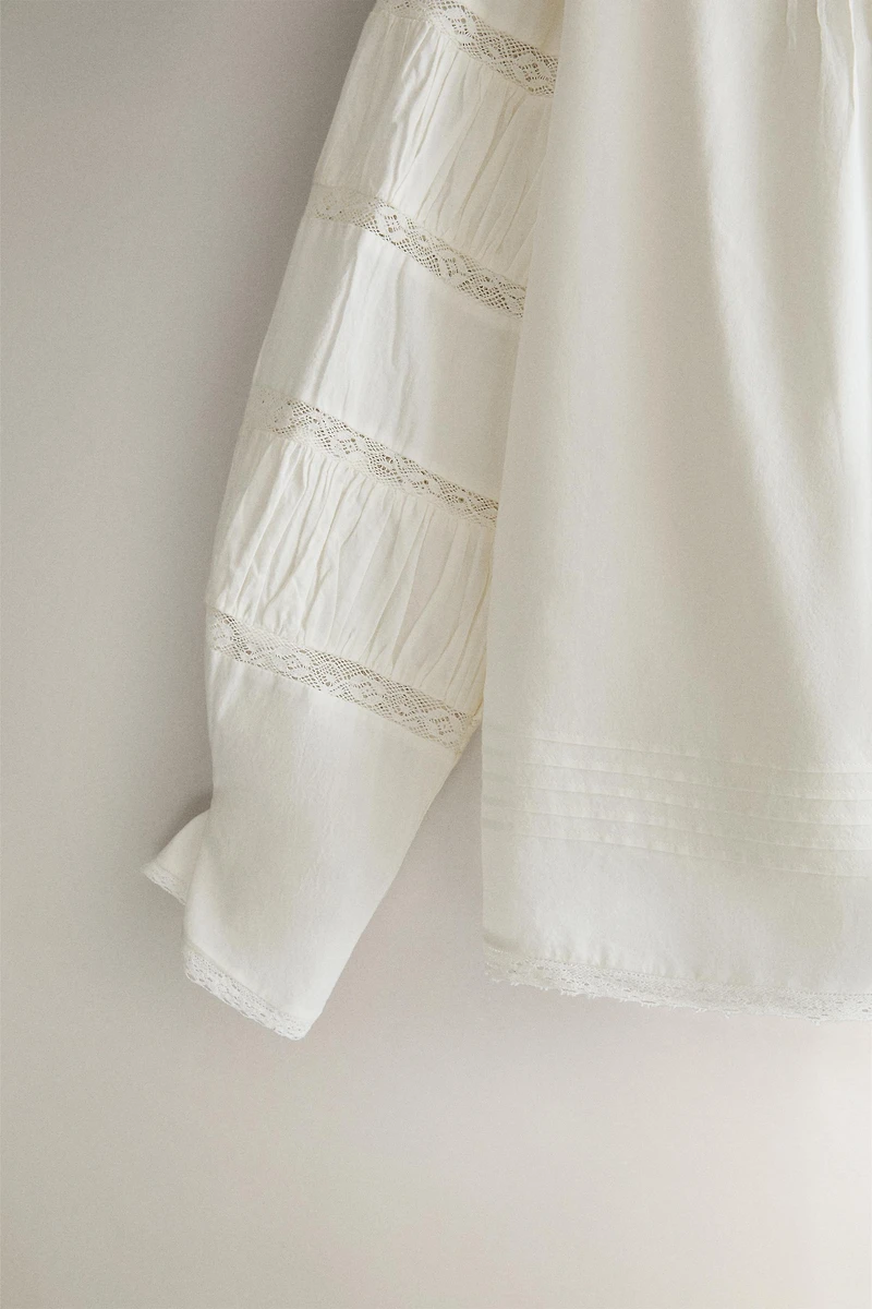 LACE COTTON SHIRT