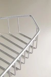SILVER CORNER SHOWER SHELF