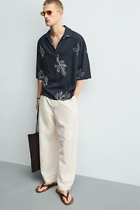 EMBROIDERED LEAF POLO SHIRT