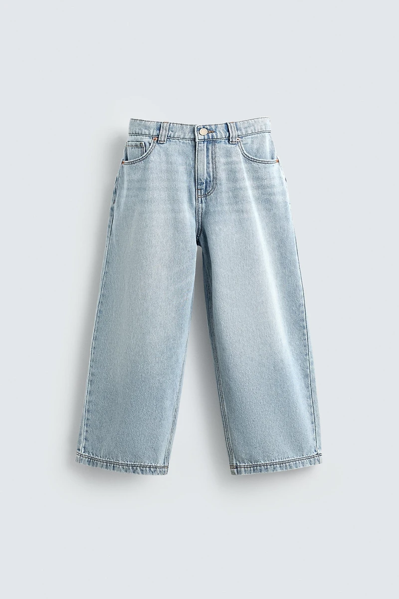 LOOSE FIT JEANS WITH MICKEY SILHOUETTE PATCH HARRY LAMBERT FOR ZARA X DISNEY