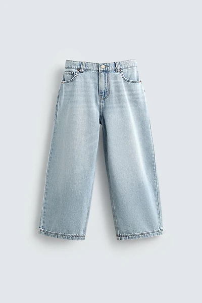 LOOSE FIT JEANS WITH MICKEY SILHOUETTE PATCH HARRY LAMBERT FOR ZARA X DISNEY