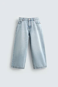 LOOSE FIT JEANS WITH MICKEY SILHOUETTE PATCH HARRY LAMBERT FOR ZARA X DISNEY