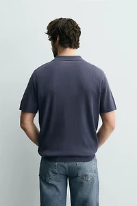POLO EN MAILLE CANNELÉE