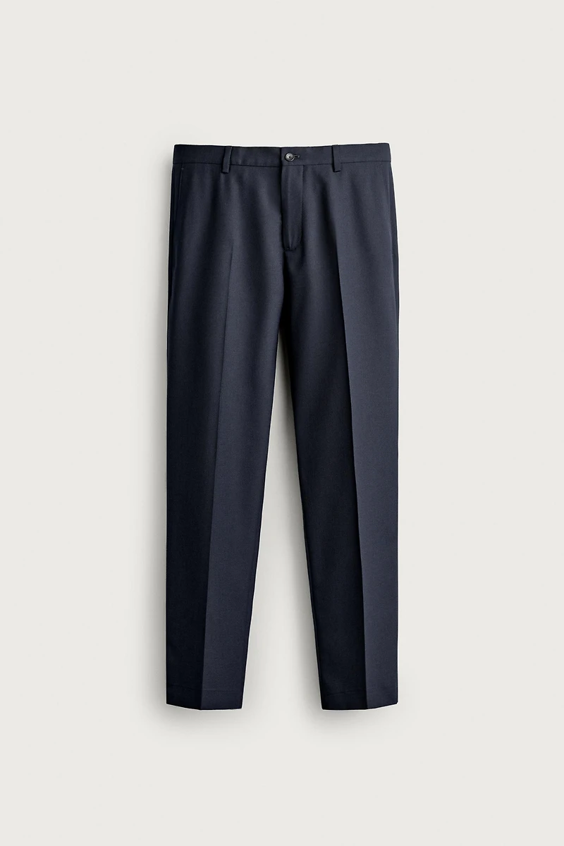 WOOL REGULAR FIT SUIT PANTS
