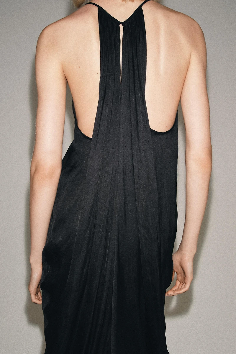 ZW COLLECTION SATIN DRAPED DRESS