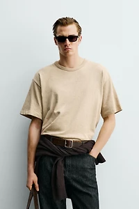 RELAXED FIT TEXTURED T-SHIRT