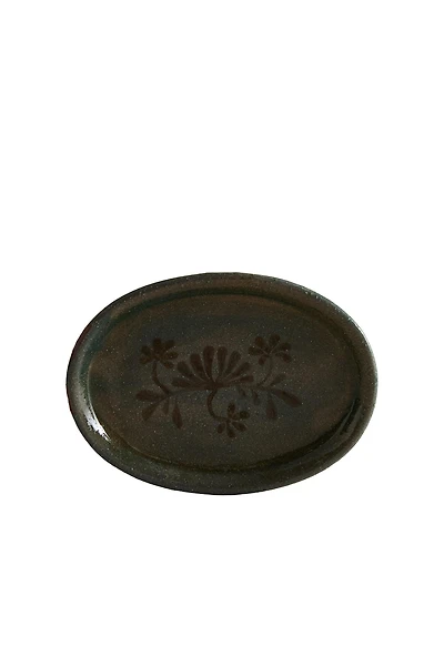 FLORAL CERAMIC BATHROOM SOAP DISH