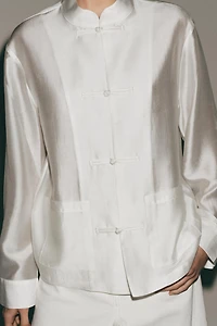 CHEMISE SATINÉE À BRANDEBOURGS ZW COLLECTION