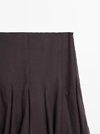 Jupe midi à godet 100 % ramie - STUDIO