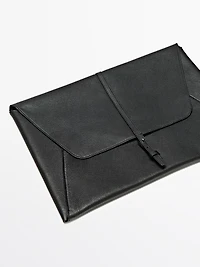 Étui pour ordinateur portable en cuir bovin finition nappa