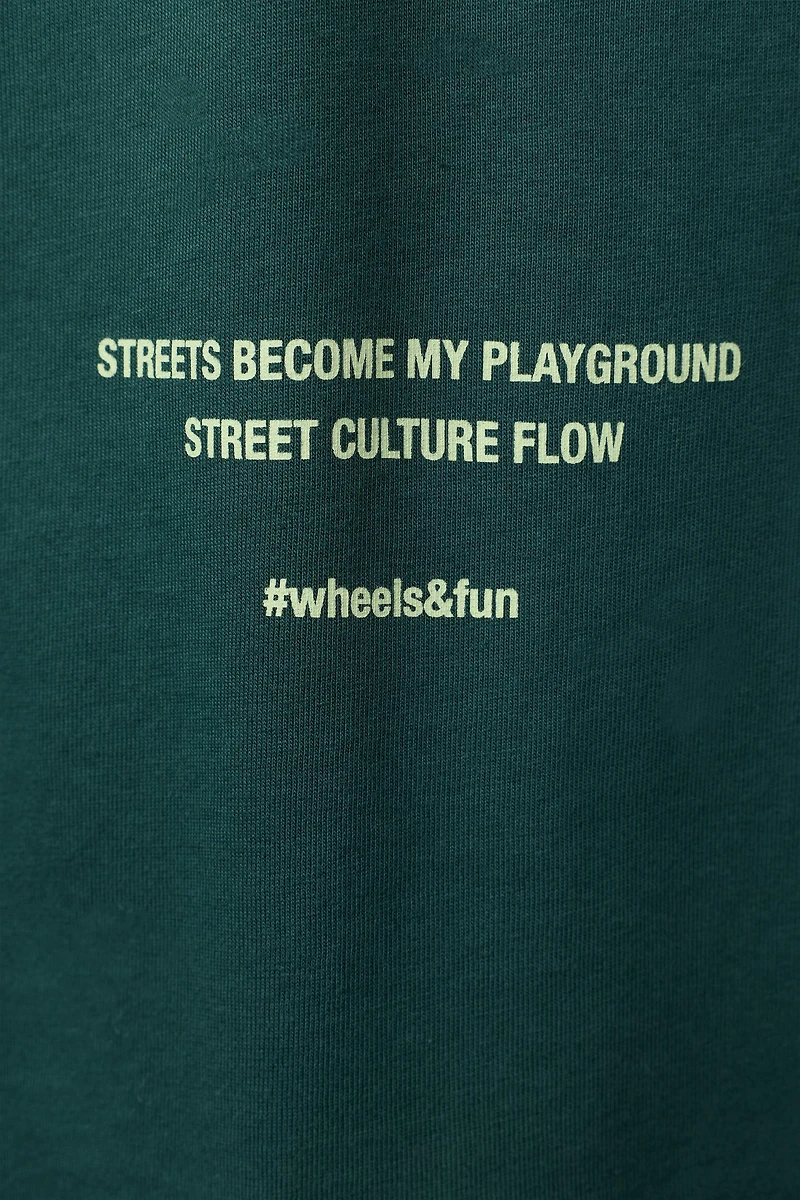 T-SHIRT À IMPRIMÉ INSCRIPTION