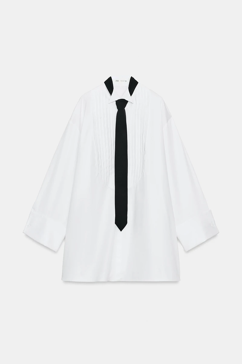 CHEMISE OVERSIZE CRAVATE ZW COLLECTION LIMITED EDITION
