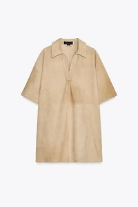 SUEDE LEATHER DRESS ZW COLLECTION LIMITED EDITION