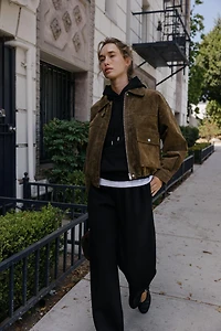 WIDE LEG FLEECE PANTS