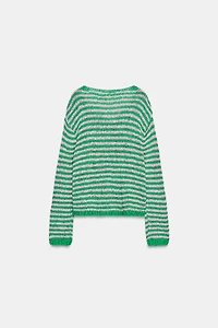 GILET EN MAILLE À RAYURES