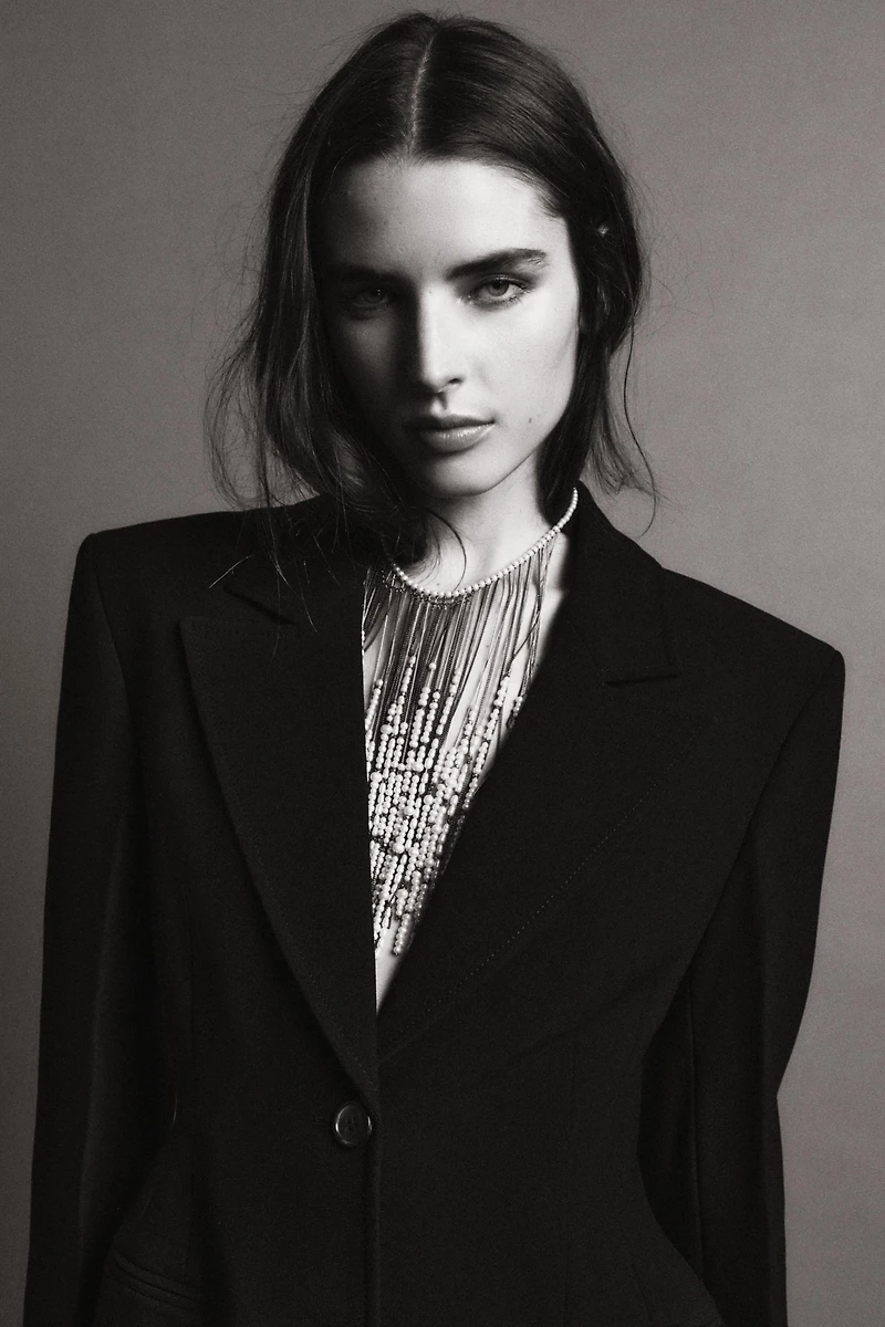 TOPSTITCHED FITTED BLAZER ZW COLLECTION