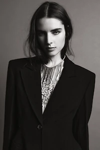 TOPSTITCHED FITTED BLAZER ZW COLLECTION