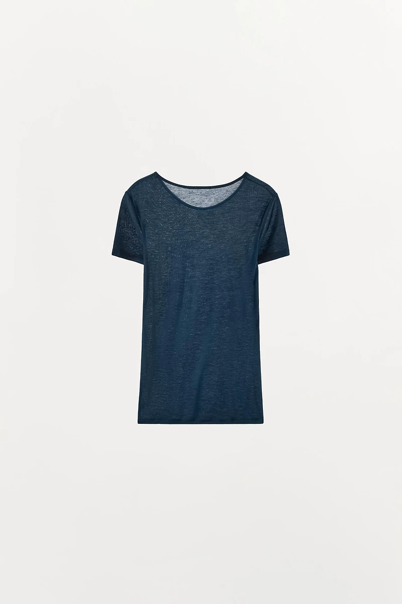 LYOCELL AND WOOL BLEND T-SHIRT
