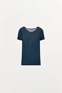 LYOCELL AND WOOL BLEND T-SHIRT