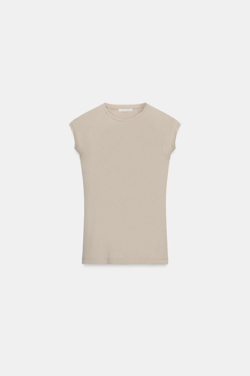WASHED EFFECT RAGLAN SLEEVE T-SHIRT