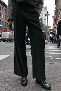 HIGH-WAISTED WIDE-LEG PANTS