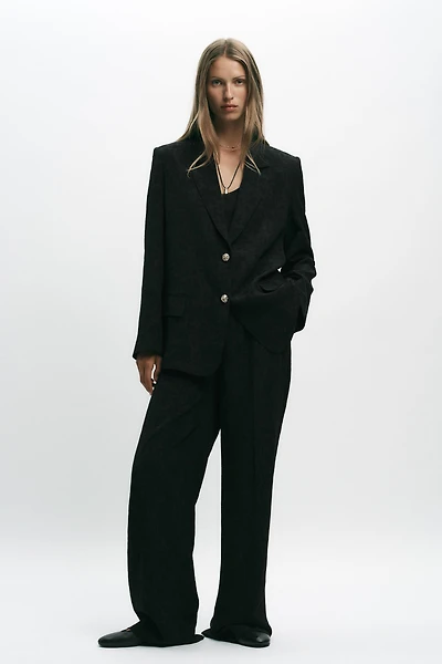 JACQUARD PANTS WITH CHAIN BELT