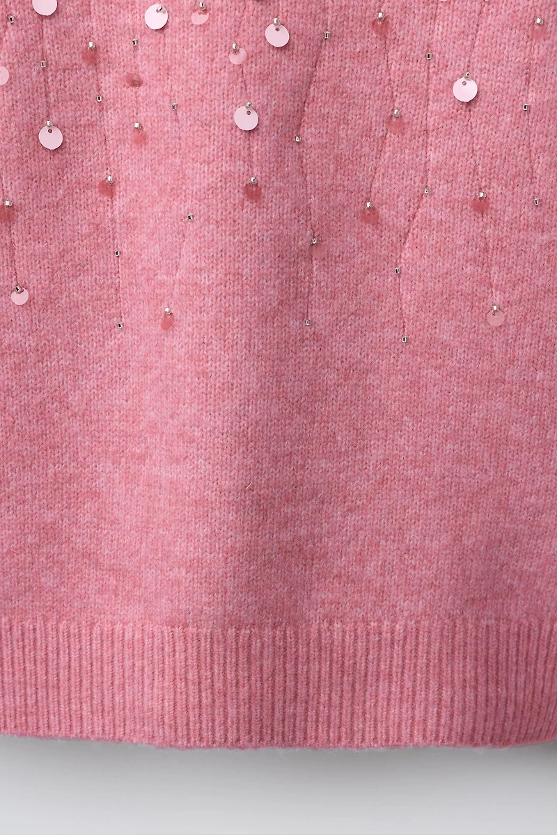 SEQUINED KNIT JUMPER