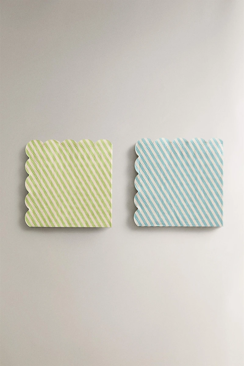 SET OF STRIPED PAPER NAPKINS (SET OF 30)