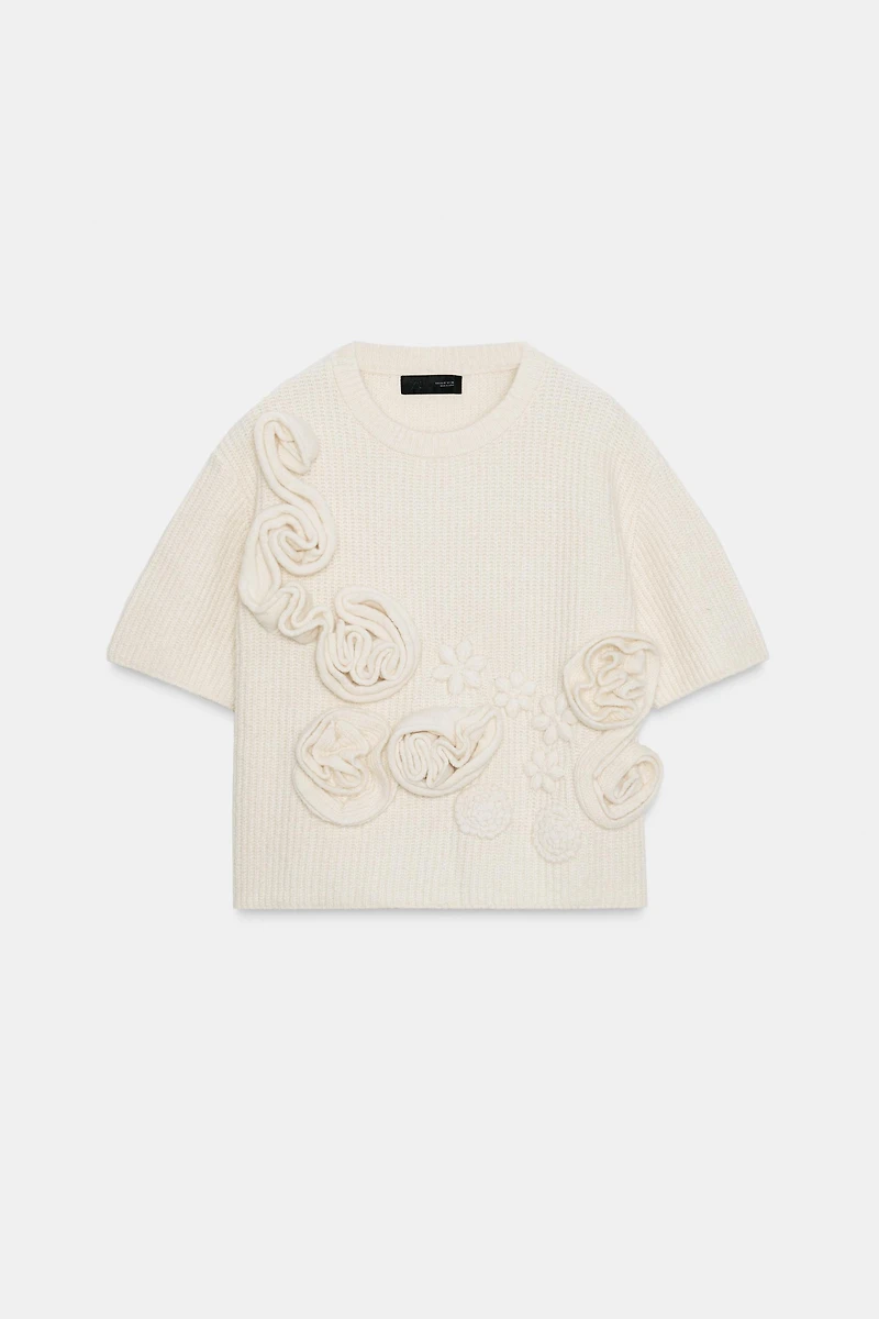 FLORAL TEXTURED KNIT JUMPER