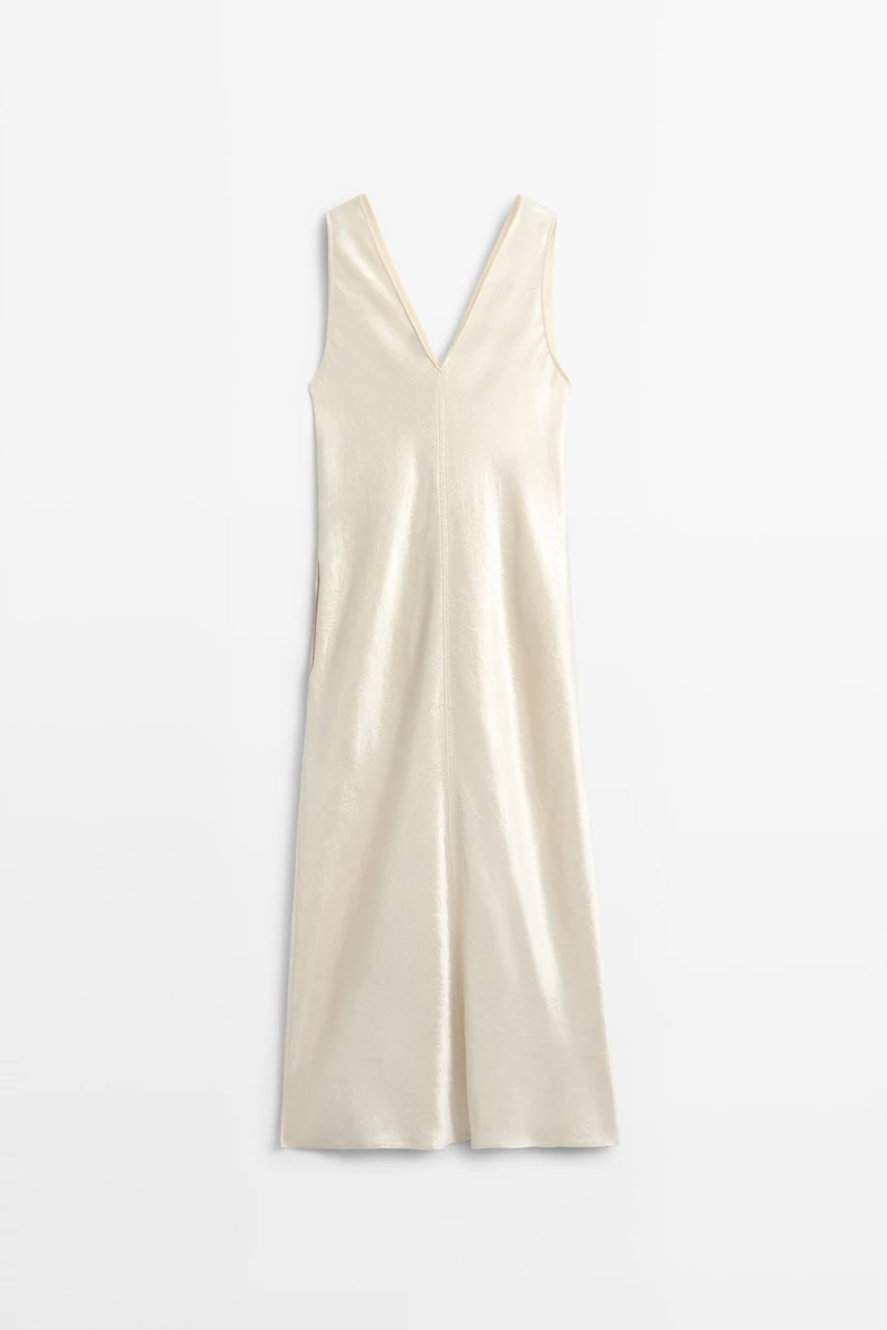 Satin flowing midi dress - STUDIO
