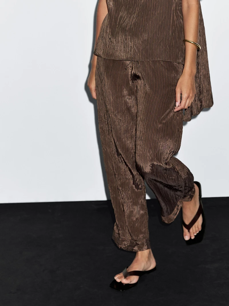 Pinstripe trousers