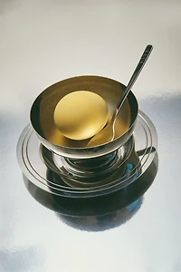 SHINY METAL ICE-CREAM CUP SET
