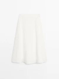 Flared midi skirt with seam details