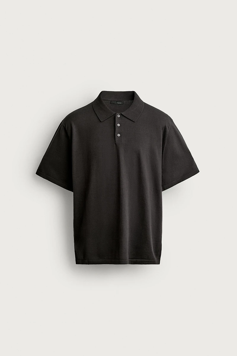 REGULAR FIT COTTON BLEND KNIT POLO
