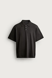 REGULAR FIT COTTON BLEND KNIT POLO