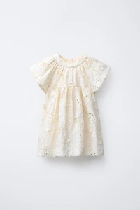 EMBROIDERED FLORAL ORGANZA DRESS