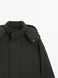 Short puffer parka a feather and down blend