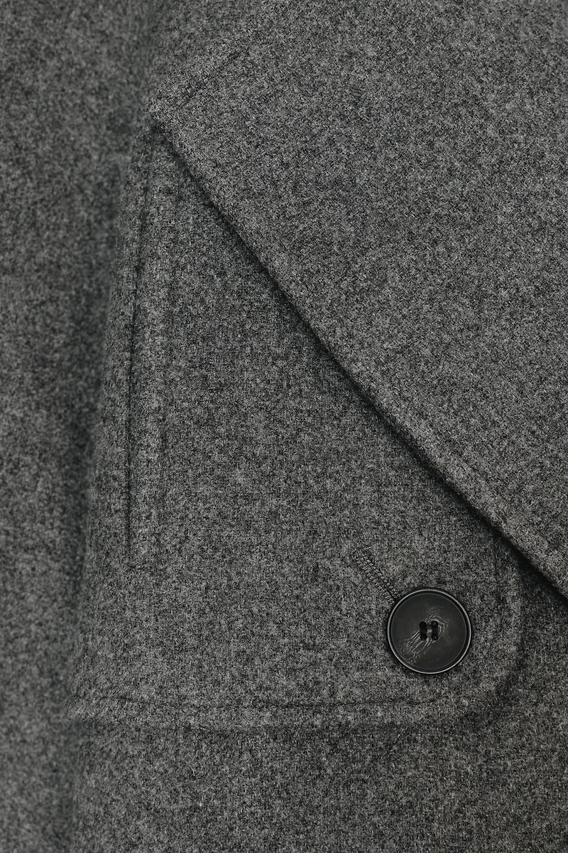 DOUBLE-BREASTED BELTED COAT WITH LOOPS