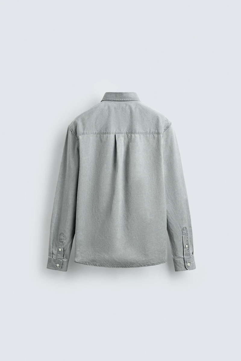 WASHED TWILL TEXTURED SHIRT
