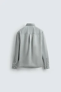 WASHED TWILL TEXTURED SHIRT