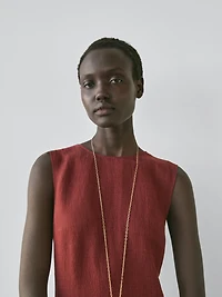 100% linen short dress