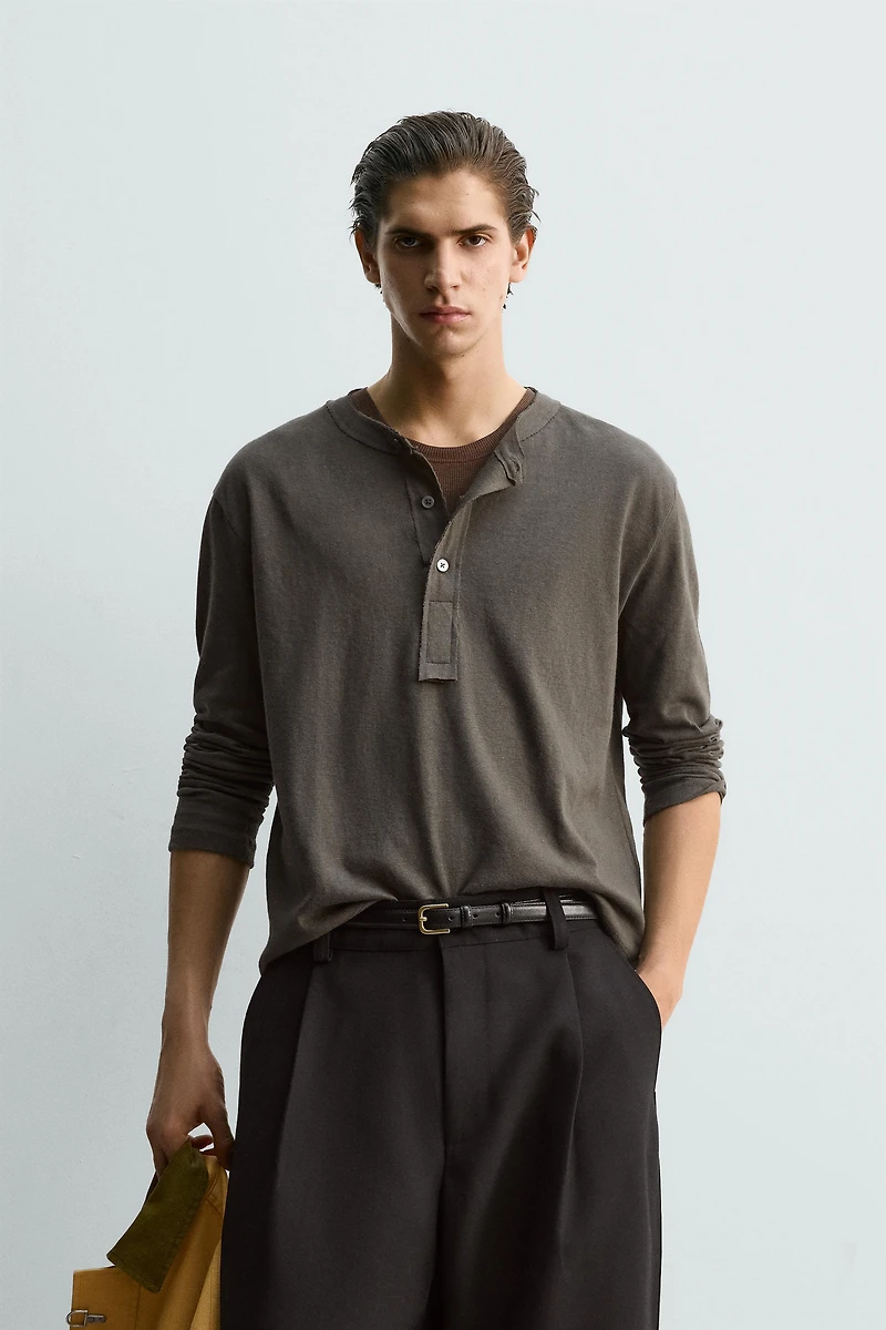 HAUT RELAXED FIT COL TUNISIEN